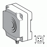 Индуктивный датчик Schneider Electric Telemecanique OsiSense XS7D1A3CAM12DIN плоского(прямоугольного) формата 80x80x26мм, скрытого монтажа, для типовых применений